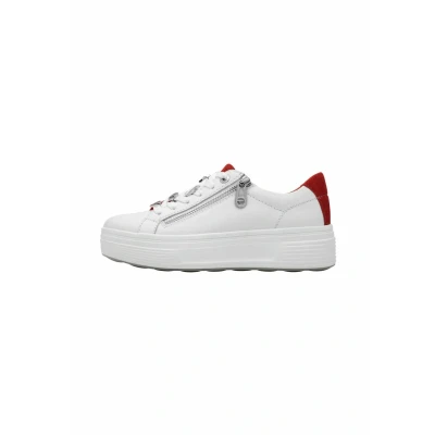 Afbeelding van TAMARIS Comfort Baskets confortables pour femme Blanc/rouge 38 EU, Blanc/rouge, EU