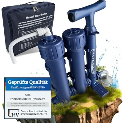 Afbeelding van Aora Hydrosolve Waterfilter voor buiten [pomp en ultra filtertechnologie] drinkwaterfilter overleving in de open lucht kamperen nooduitrusting drinkwaterbehandeling