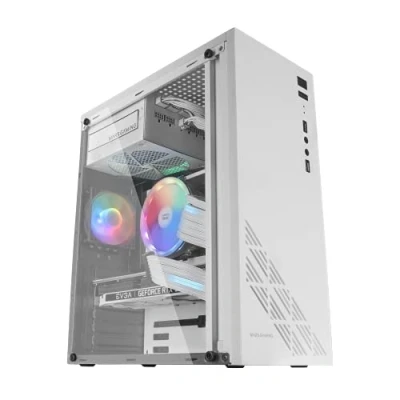 Afbeelding van ATX Semi toren doos Mars Gaming MC100W Wit LED RGB