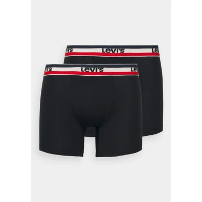 Afbeelding van Levi&#039;s MEN LOGO Boxer Brief 2 PACK Onderbroeken, Heren, Maat: Medium, Black