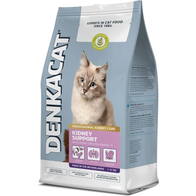 Afbeelding van Denkacat Kidney Support Kattenvoer Kip Zalm Rijst 1.25 kg