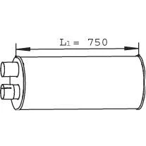 Afbeelding van DINEX 28448 Middendemper 750, 860