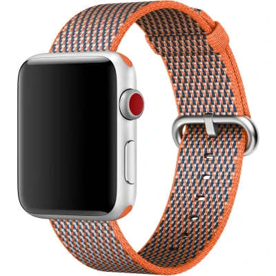 Afbeelding van Apple origineel Woven Nylon Watch 38mm / 40mm 41mm Spicy Orange MQVE2ZM/A