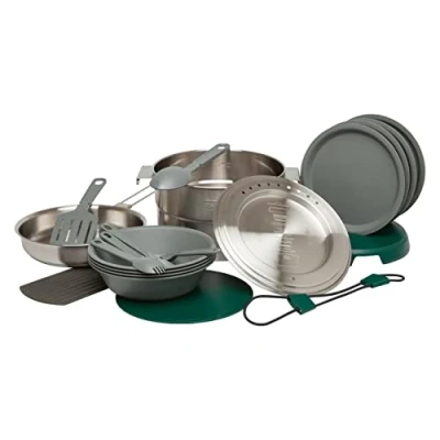 Afbeelding van Stanley PMI Adventure Full Kitchen Base Camp Pannenset 21 delig Zilver Pannen