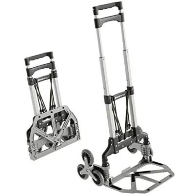 Afbeelding van ATHLON TOOLS Aluminium opvouwbare steekwagen Extra lange handgreep 110 cm Laadvlak met antislip glijders Model 2023