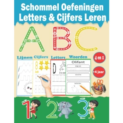 Afbeelding van Schommel Oefeningen, letters en cijfers Leren Vanaf 4 Jaar: Mijn boek Activiteiten Thuis XXL +4 jaar. Leer lijnen, vormen, Woorden, ... voor de kleuterschool lagere school...