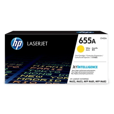 Image de HP 655A Toner LaserJet jaune authentique