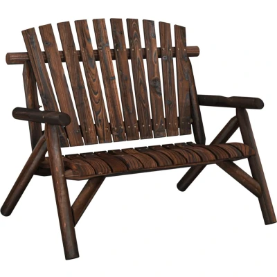 Afbeelding van Salontafel 90X50X41 Cm Massief Vurenhout Donkerbruin / Bank