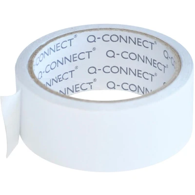 Afbeelding van Q CONNECT tissuetape, dubbelzijdig, 38 mm x 10 m, 90 micron, transparant 8 stuks