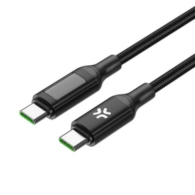 Afbeelding van Celly USB C Kabel Zwart 2 Meter Powerbanks, Batterijladers &amp; Kabels