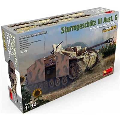 Afbeelding van 1:35 MiniArt 35338 STUG III Ausf.G April 1943 Alkett Prod. Plastic Modelbouwpakket