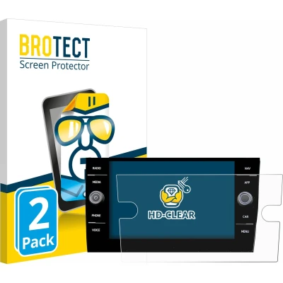 Afbeelding van BROTECT Screenprotector voor Volkswagen Taigo Discover Media 8 2023 Folie Beschermfolie transparant (2 Stuks)