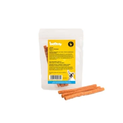 Afbeelding van Boomy Jerky Rolls Chicken Glutenvrije hondensnacks met kip Zachte honden snacks 5 x 100g