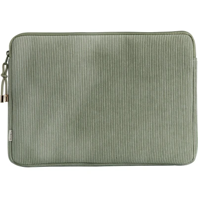 Afbeelding van Selencia Corduroy Laptop Sleeve Hoes geschikt voor 15 / 15.3 15.6 16 16.2 inch Pistache Cream