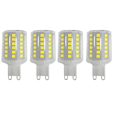 Afbeelding van Set van 4 G9 9W ledlampen, rond, plat, 88 ledchips, komt overeen met 80 W halogeenlampen, 800 lm, daglicht wit 6000 K, stralingshoek 360 graden, AC 220 240 V, niet