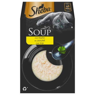 Afbeelding van Sheba Soup 4x40 g Kattenvoer Kip