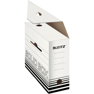Afbeelding van LEITZ archiefdoos Massief, wit/zwart, (B)80 mm