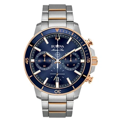 Afbeelding van Bulova Marine Star 98B301 Horloge Staal Zilverkleurig Ø 45 mm