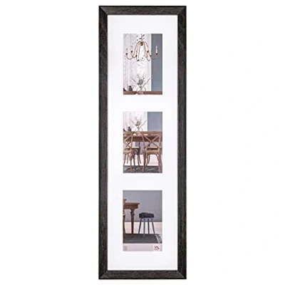 Afbeelding van Walther Design fotolijst donkergrijs 3 x 13 18 cm galerij met passe partout, houten lijst Fiorito EF338VD