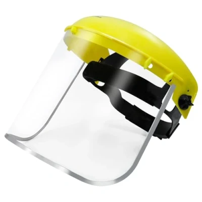 Afbeelding van CCLIFE verstelbare transparante gezichtsbescherming met polycarbonaat vizier en hoofdband ideaal voor lassen, snijden van metaal spatbescherming