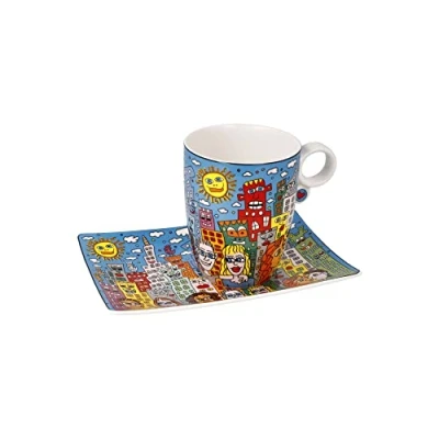 Afbeelding van Goebel James Rizzi Kop en schotel Summer in the City Porselein 19cm 400ml