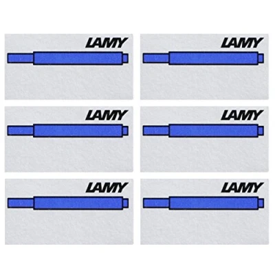 Afbeelding van Lamy T10 blauwe inktpatronen (6 verpakkingen met elk 5 patronen) 30 cartridges
