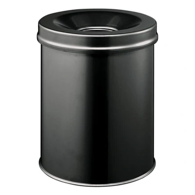 Image de Durable 330501 Corbeille à papier Anti éraflure + Métal 15L Noir