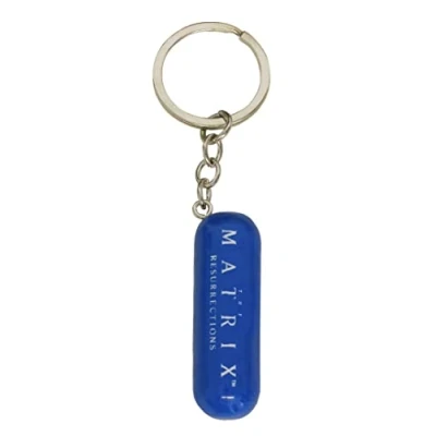 Afbeelding van Pyramid International The Matrix 3D sleutelhanger (rood en blauw pillenpatroon) met ritssluiting of rugzak voor heren, dames, officieel product, NC, één maat, casual, informeel