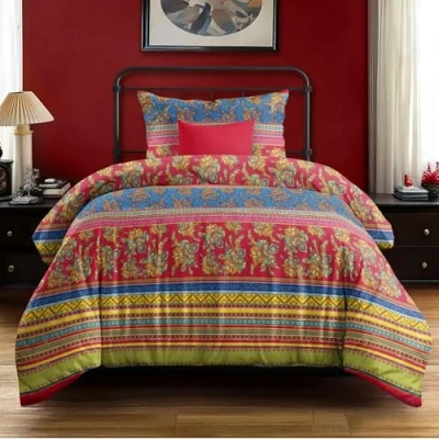 Afbeelding van Dreamzie Dekbedovertrek 135 x 200 cm met 1 kussensloop 80 cm, Indiaas mandala motief, beddengoed ritssluiting, voor eenpersoonsbed, Oeko TEX
