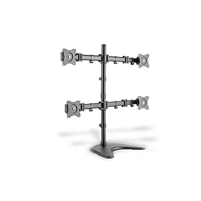 Afbeelding van Digitus DA 90364 Monitorvoet 4 voudig 38,1 cm (15) 68,6 (27) Zwart Draaibaar, In hoogte verstelbaar, Kantelbaar, Zwenkbaar, Roteerbaar, Staand