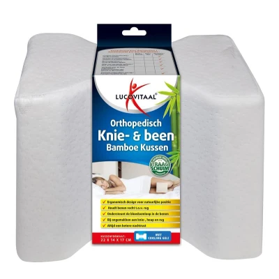 Afbeelding van Lucovitaal Orthopedisch Knie &amp; Been Bamboe Kussen 1ST