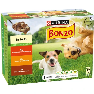 Afbeelding van 36x85 Friskies Adult in saus met rund, kip en lam natvoer voor honden