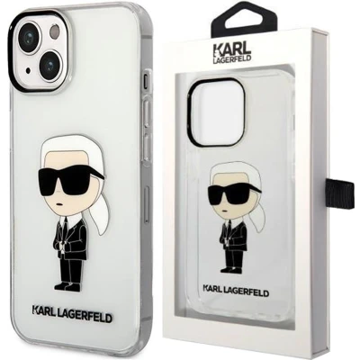 Afbeelding van Karl Lagerfeld KLHCP14MHNIKTCT iPhone 14 Plus 6.7 transparante hardcase Ikonik
