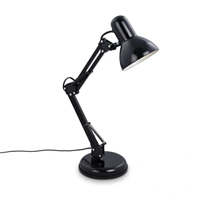 Afbeelding van Briloner Leuchten PIXA bureaulamp tafellamp retro metaal zwaart excl. 1xE14 max. 25W arm draaibaar aan de voet 4 voudig verstelbaar en kantelbaar
