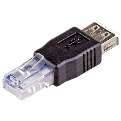 Afbeelding van AKYGA USB (F) netwerkadapter voor RJ 45 (M) 2.0 zwart