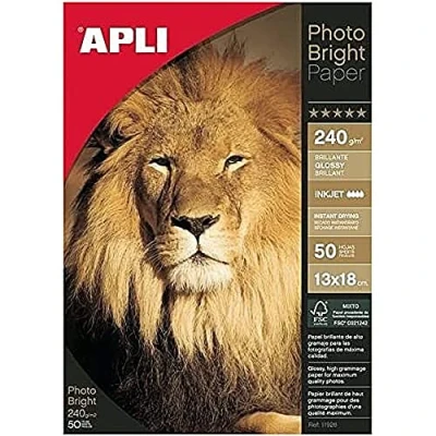 Afbeelding van APLI Photo Bright Fotopapier / Fotokaarten 13 x 18 cm