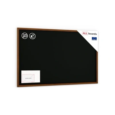 Afbeelding van {parent::item_name.value}} 200x120cm Superficie Nera Cornice Legno Scuro