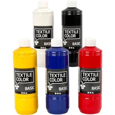 Afbeelding van Textielverf Primaire kleuren, 5x500ml