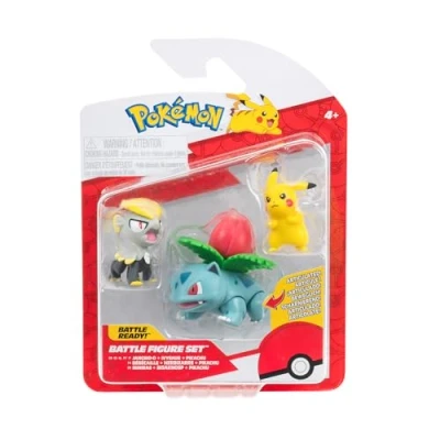 Afbeelding van Pokemon Battle Figure 3 Pack Jangmo o, Ivysaur, Pikachu
