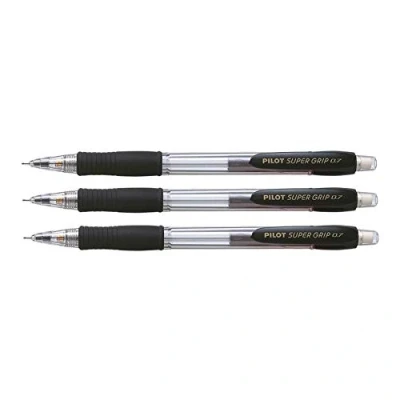 Afbeelding van PILOT H 187SL Super Grip vulpotlood, 0,7 mm, zwart, 3 stuks