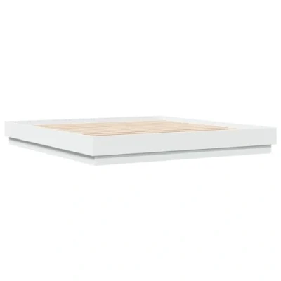 Afbeelding van vidaXL Bedframe met LED verlichting wit 180x200 cm