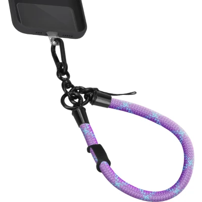 Afbeelding van iMoshion Universeel polsbandje one size Telefoonkoord Pols Paars &amp; Blauw