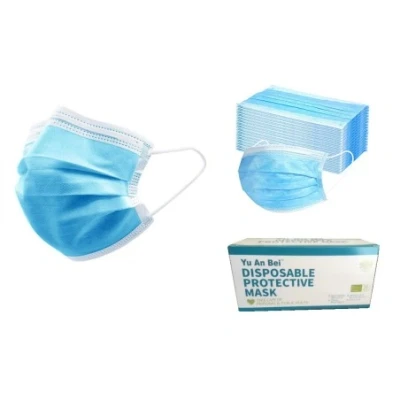 Afbeelding van Mondkapje blauw wegwerp 50 stuks