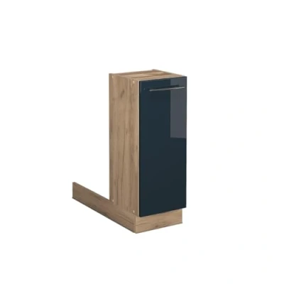 Afbeelding van Vicco Keukeneiland Fame Line, Donkerblauw hoogglans/Krachtige eik goud, 30 cm zonder werkblad