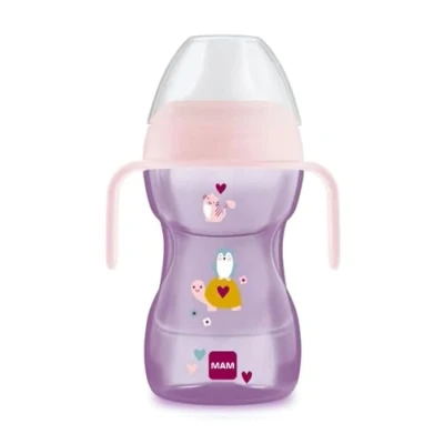 Afbeelding van MAM Fun To Drink Cup met handgrepen en harde uitloop, 8+ maanden, 270 ml, roze