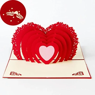 Afbeelding van Deesospro® Valentijnsdagkaart cadeau voor je ouders, vrienden en geliefden, 3D pop up wenskaart verjaardag of van geliefden