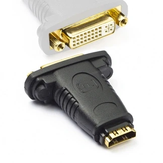 Afbeelding van DVI naar HDMI koppelstuk Nedis (DVI I, Dual Link, Verguld)