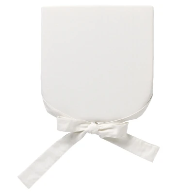 Afbeelding van Dutch Decor JAVA Stoelkussen met lint Snow White 40x40 cm wit