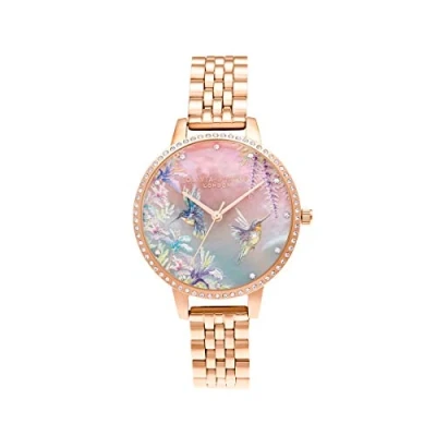 Afbeelding van Olivia Burton 88126882 Dameshorloge, analoog, kwarts, één maat, armband, Groen, Armband
