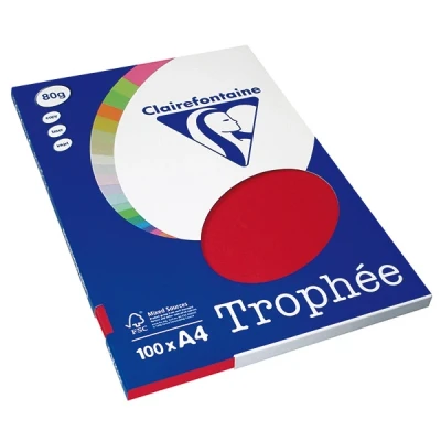 Image de Clairefontaine Papier Clairalfa A4 80g Groseille Etui De 100f